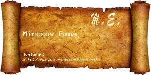 Mircsov Emma névjegykártya
